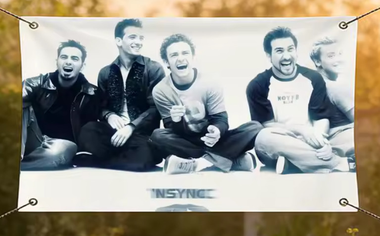 N’Sync Tapestry 3×5 FT N’Sync Banner N’Sync Flag Nsync Banner Justin Timberlake