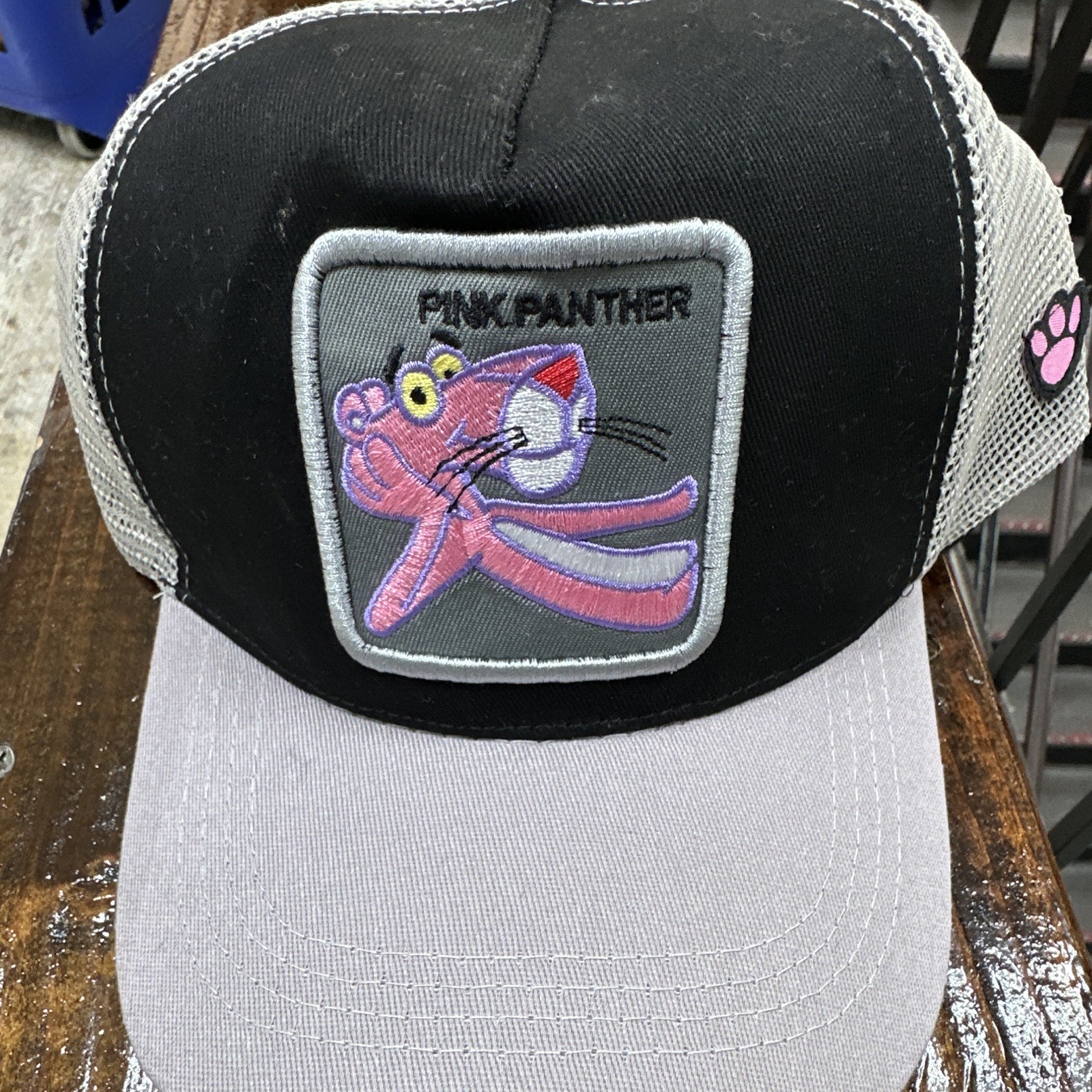 Pink Panther Movie Trucker Snapback Cap Hat Black/Gray Mesh Trucker Hat