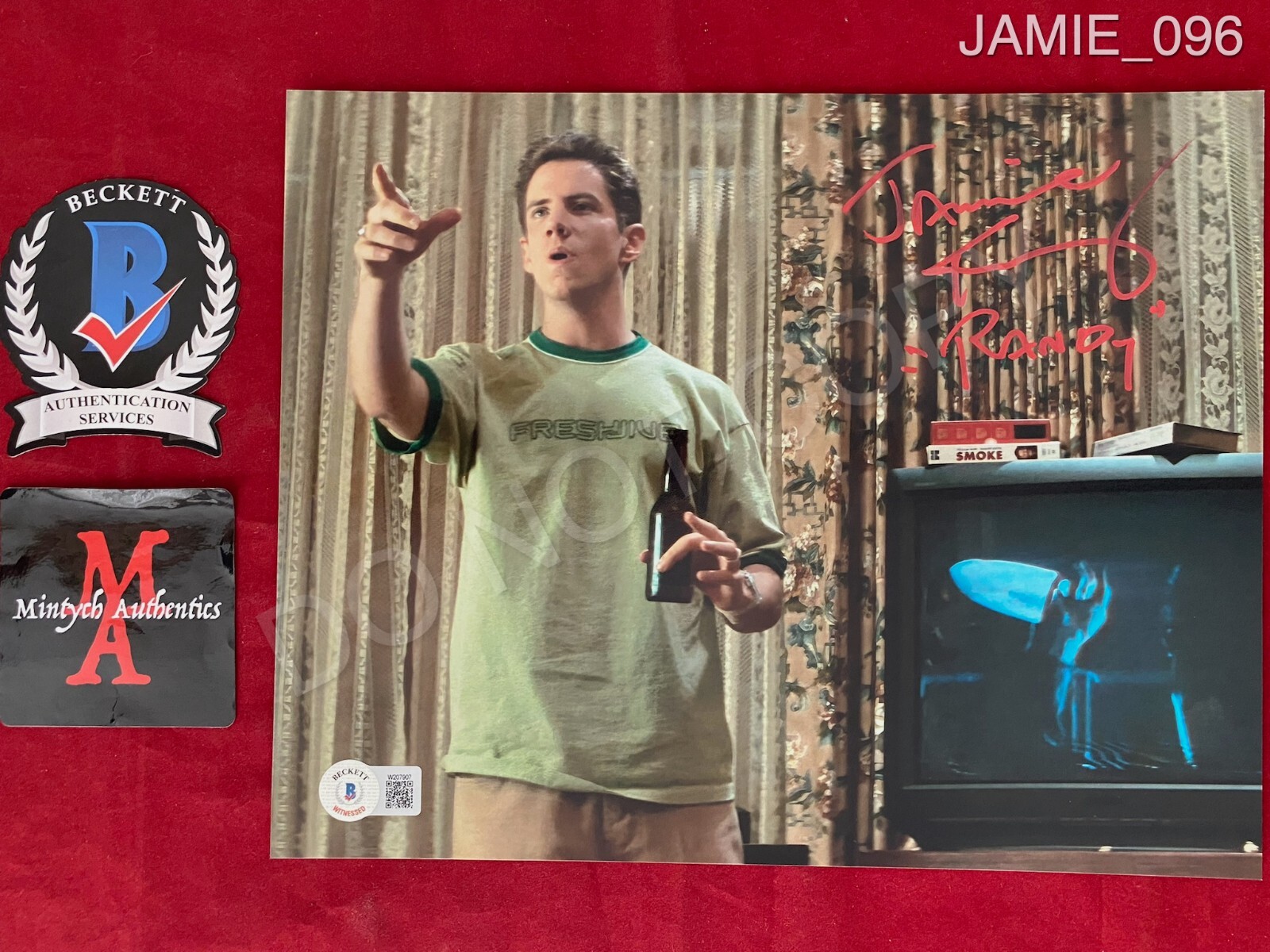 Jamie Kennedy autographed signed 8×10 photo Scream Randy Beckett COA horror