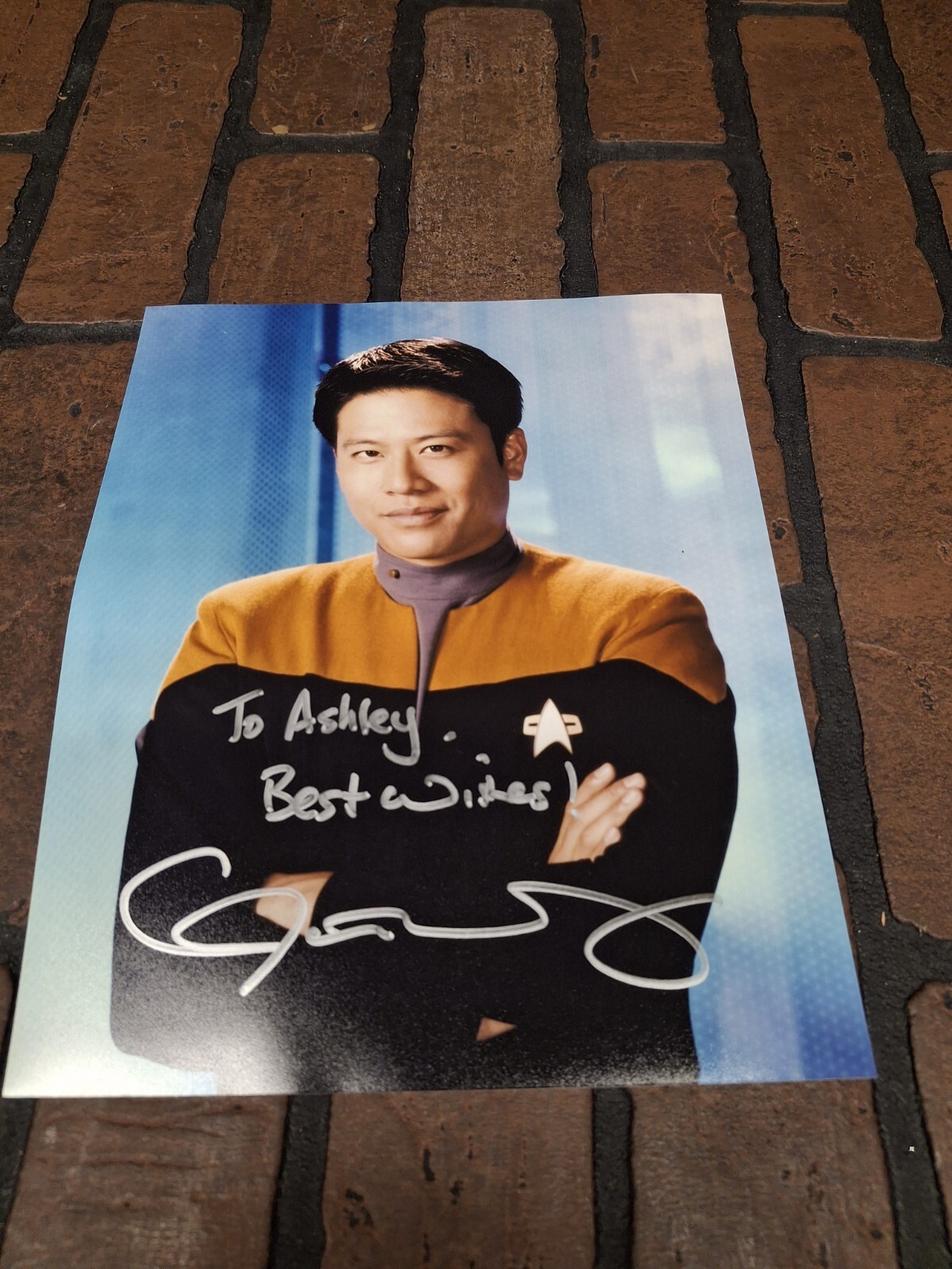 Star Trek: Voyager Garrett Wang Signed Authentic Photo Size 8″ x 10″ To Ashley