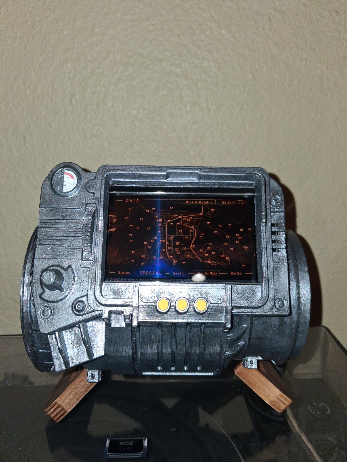 Fallout Pip-Boy Replica Prop Wrist-Mounted Wearable w/ Screen Display