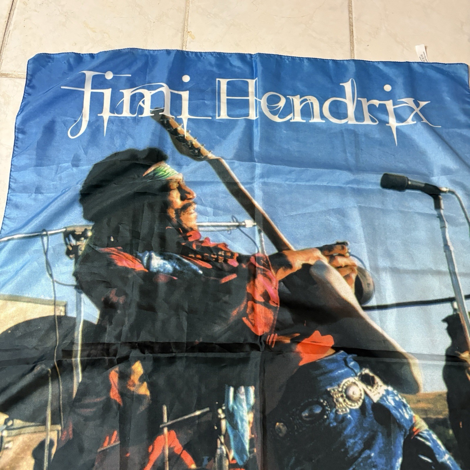 VTG Jimi Hendrix Wall Hanging 2006 Authentic Hendrix Made in Italy 40” x 30”