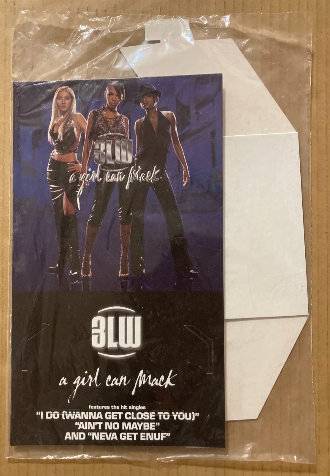 3LW Vintage 2002 PROMO CHIPBOARD COUNTER DISPLAY for Girl CD MINT 7×12 in BAG