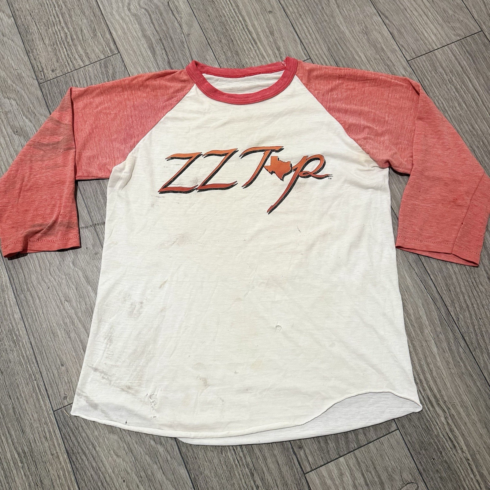 Vintage Rare ZZ TOP Eliminator Tour 1983 T Shirt, The Voice Of Texas, S/M No Tag