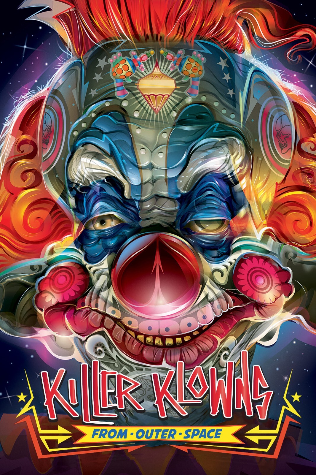1988 Killer Klowns From Outer Space Set Of 4 11X17 Movie Posters Clowns Aliens🍿