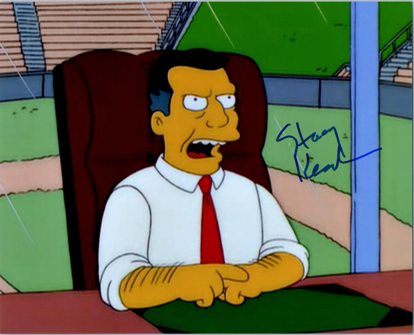 STACY KEACH Signed Autographed THE SIMPSONS 8X10 Photo