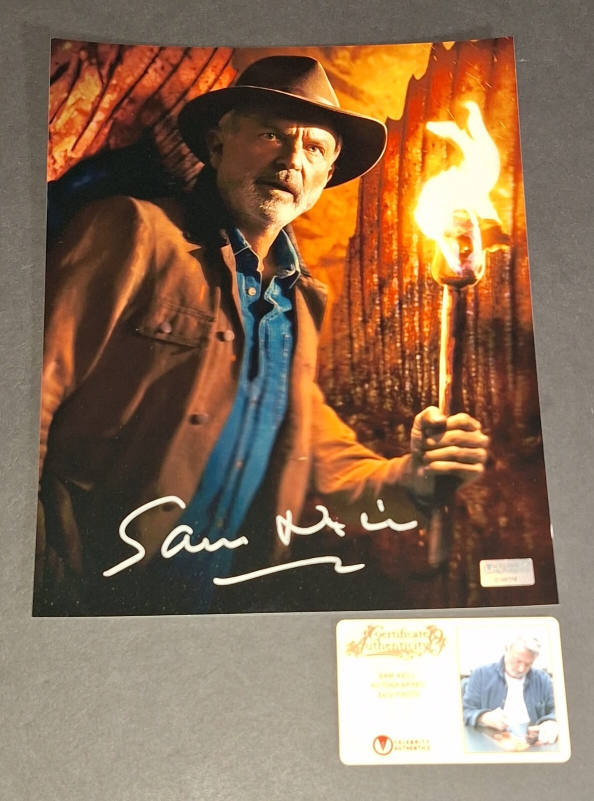 Sam Neill Signed Autographed Jurassic World Dominion 8×10 Celebrity Authentics