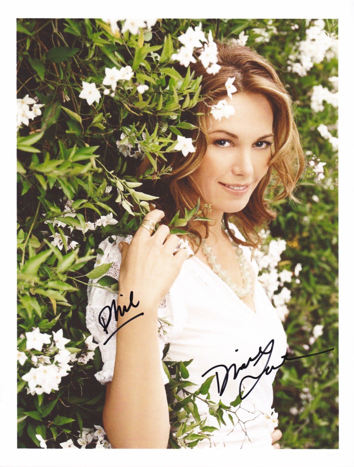 Diane Lane Original Autographed 8.5×11 matte photo with Full Signing Details