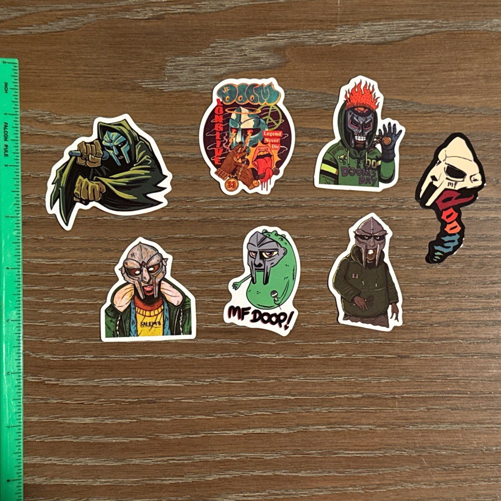 MF Doom Skateboard 7 Sticker Lot Hip Hop Rap New