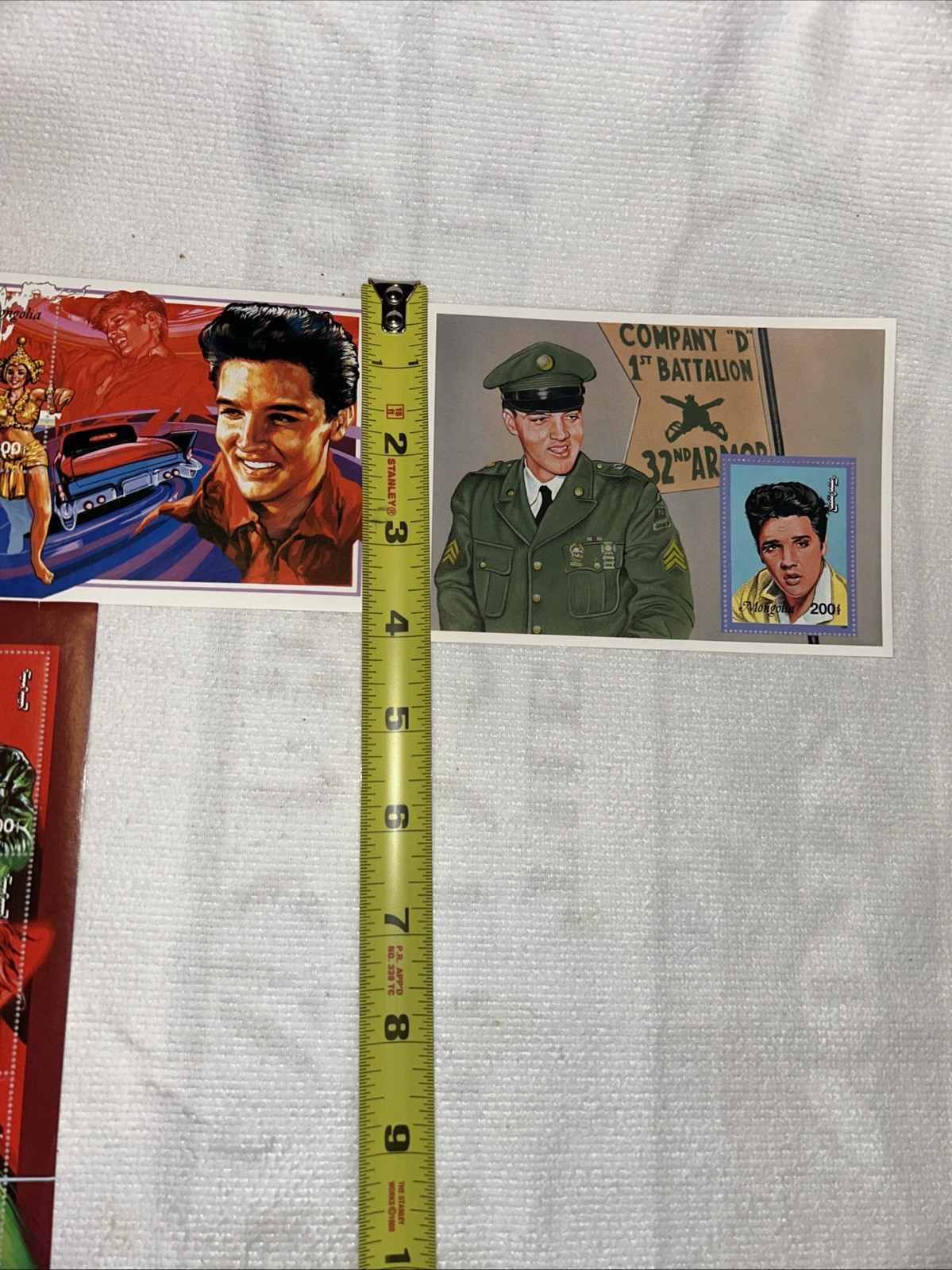 All 5 Pc Set Elvis Presley Limited Edition Postage Stamp Mongolia Army Family🎥