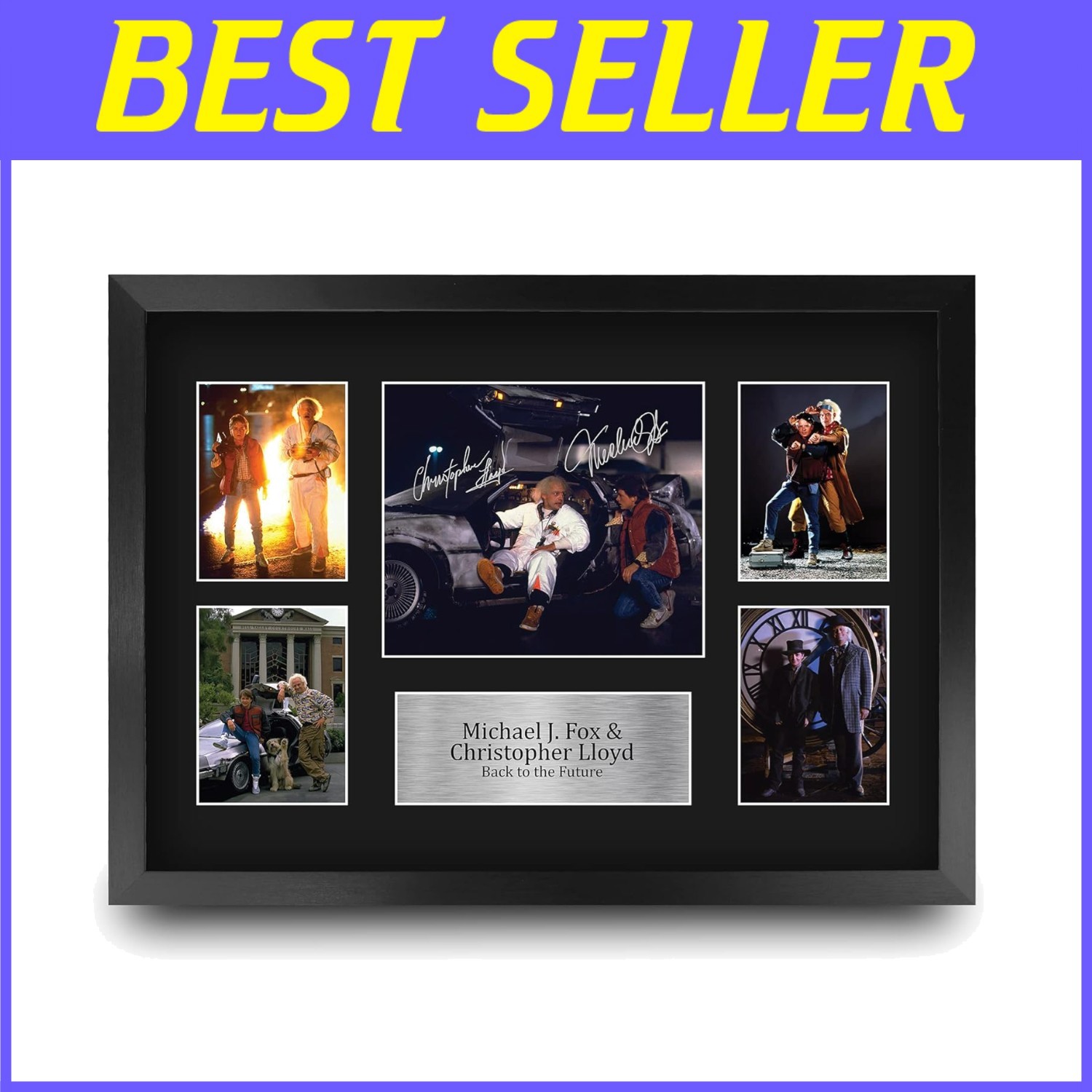 Michael J Fox & Christopher Lloyd Signed Presentation