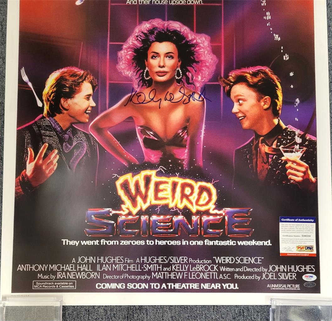 Kelly LeBrock signed Weird Science 24×36 movie poster autograph ~ PSA/DNA COA