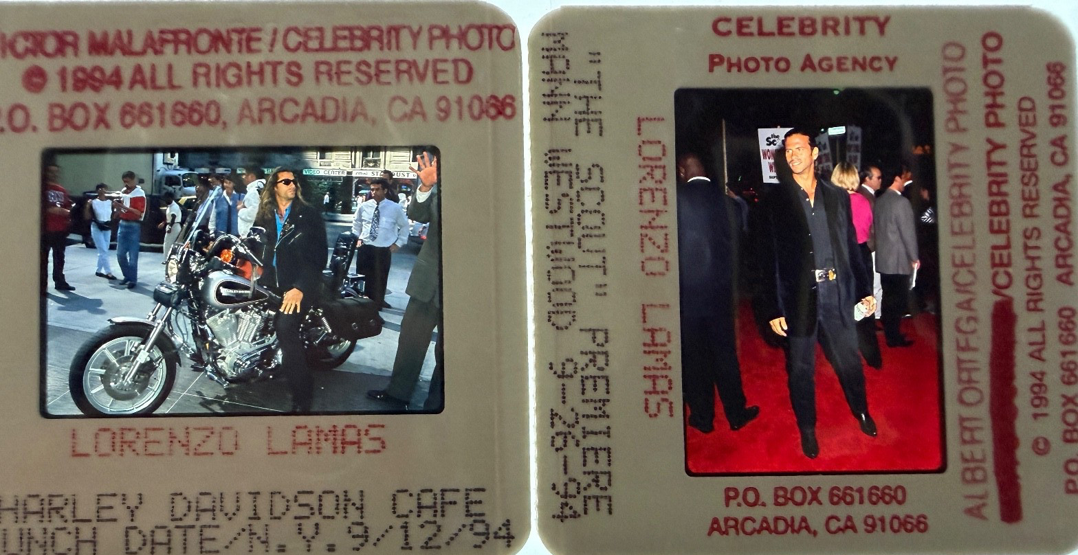 VINTAGE LORENZO LAMAS CANDID ORIGINAL PHOTOS 35mm Slide FILM Transparency #603