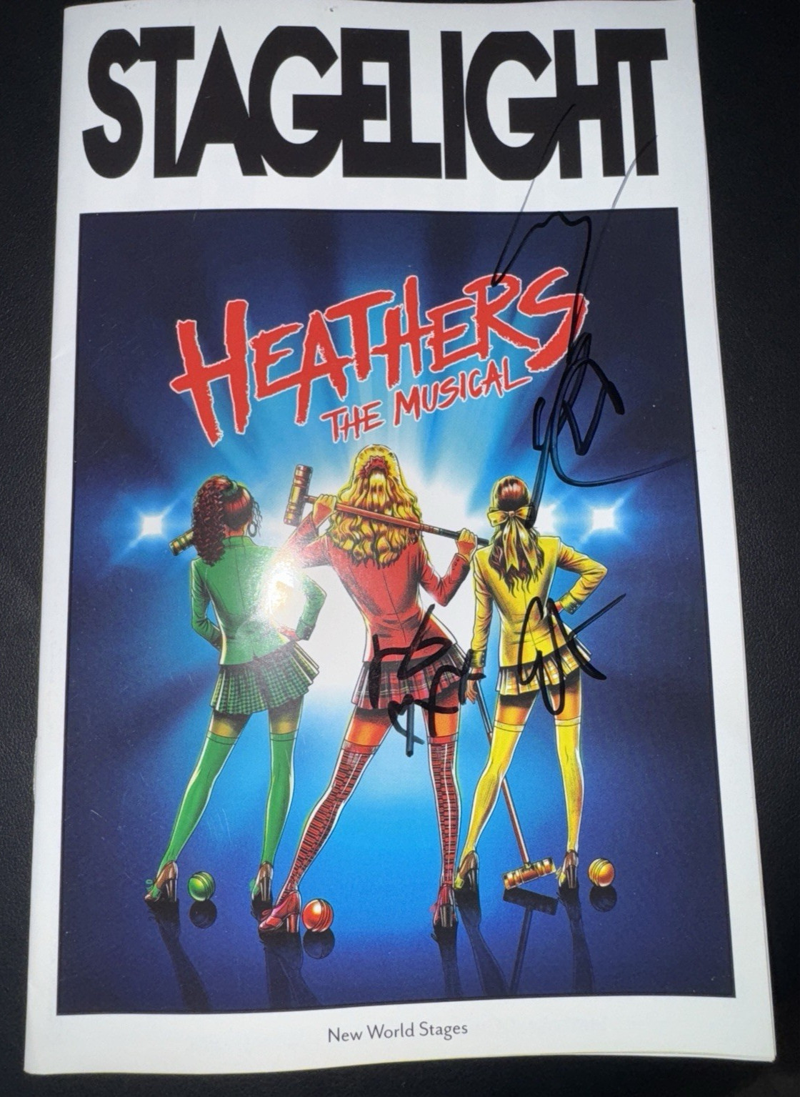 HEATHERS Off Broadway Signed Playbill CASEY LIKES LORNA COURTNEY Teeter Steele+