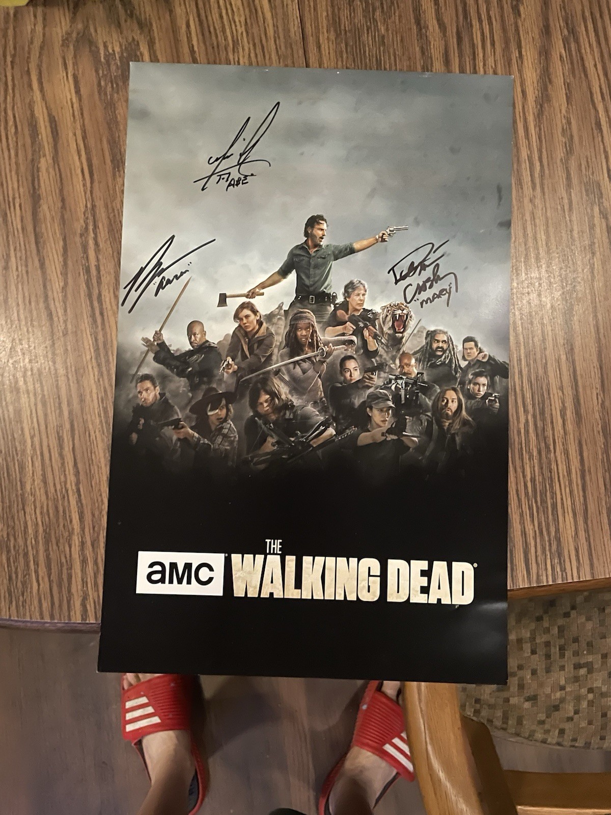 11 BY 17 AUTOGRAPHED WALKING DEAD POSTER