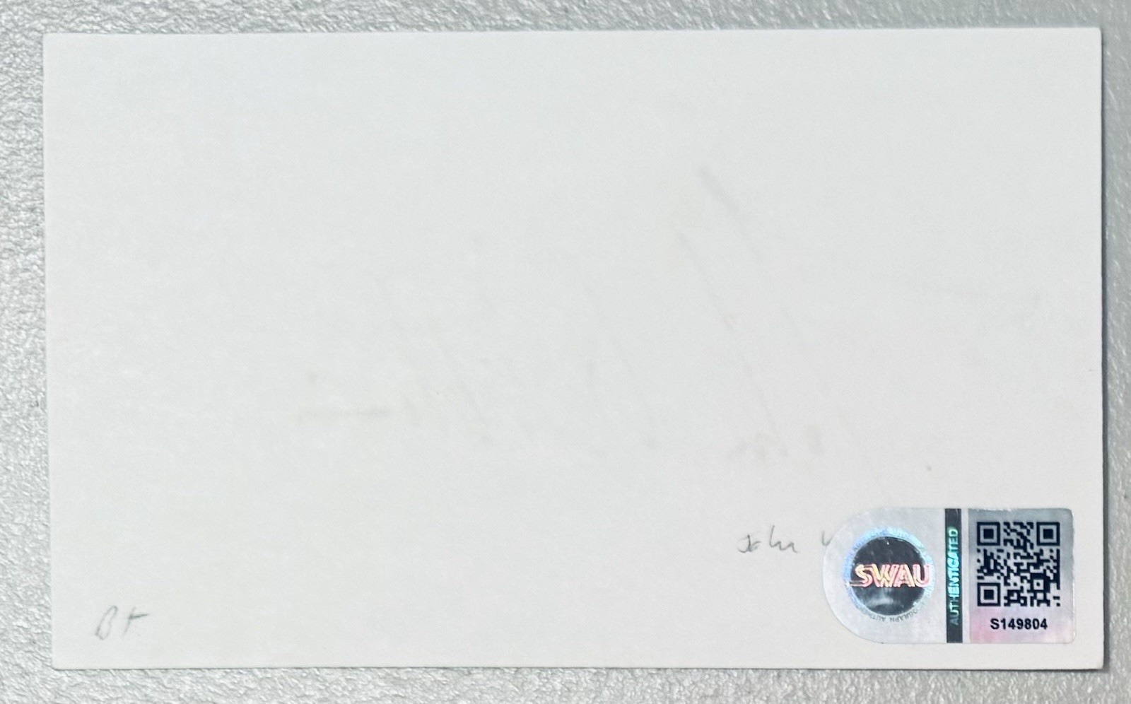 John Williams Signed Autographed 3×5 Card SWAU Authenticated Star Wars Jaws 4