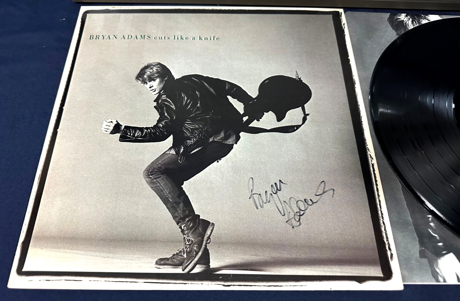🔥 BRYAN ADAMS “Cuts Like A Knife” Platinum Record SPECIAL Award w/signed album