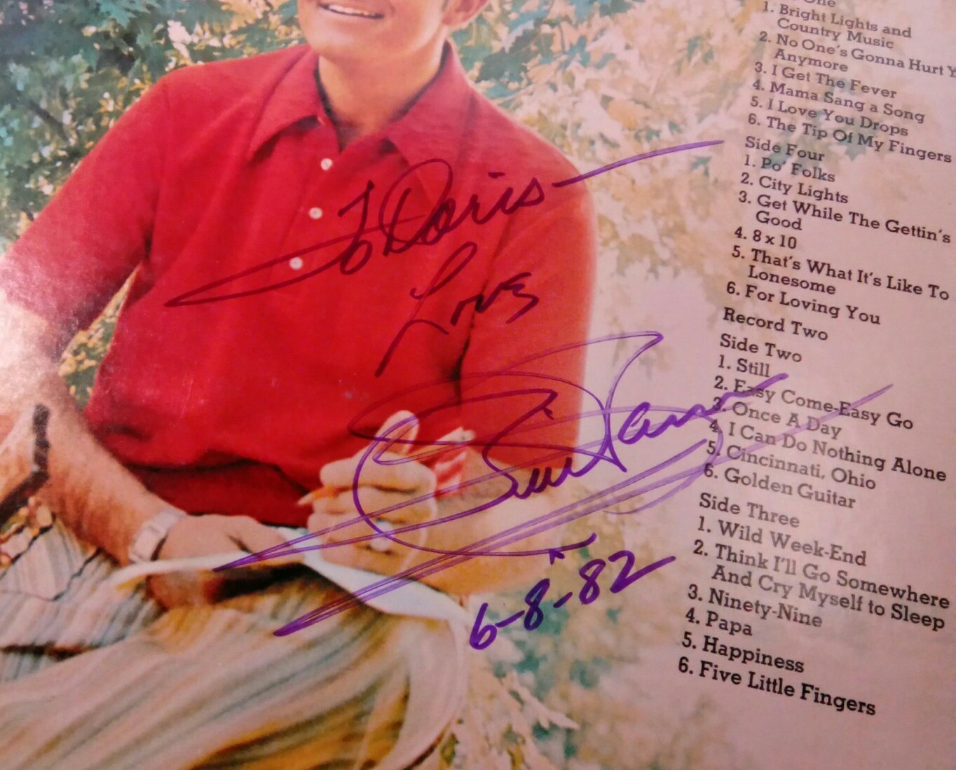 BILL ANDERSON STORY DOUBLE RECORD INSCIBED SIGNED AUTOGRAPHED LP ALBUM COUNTRY