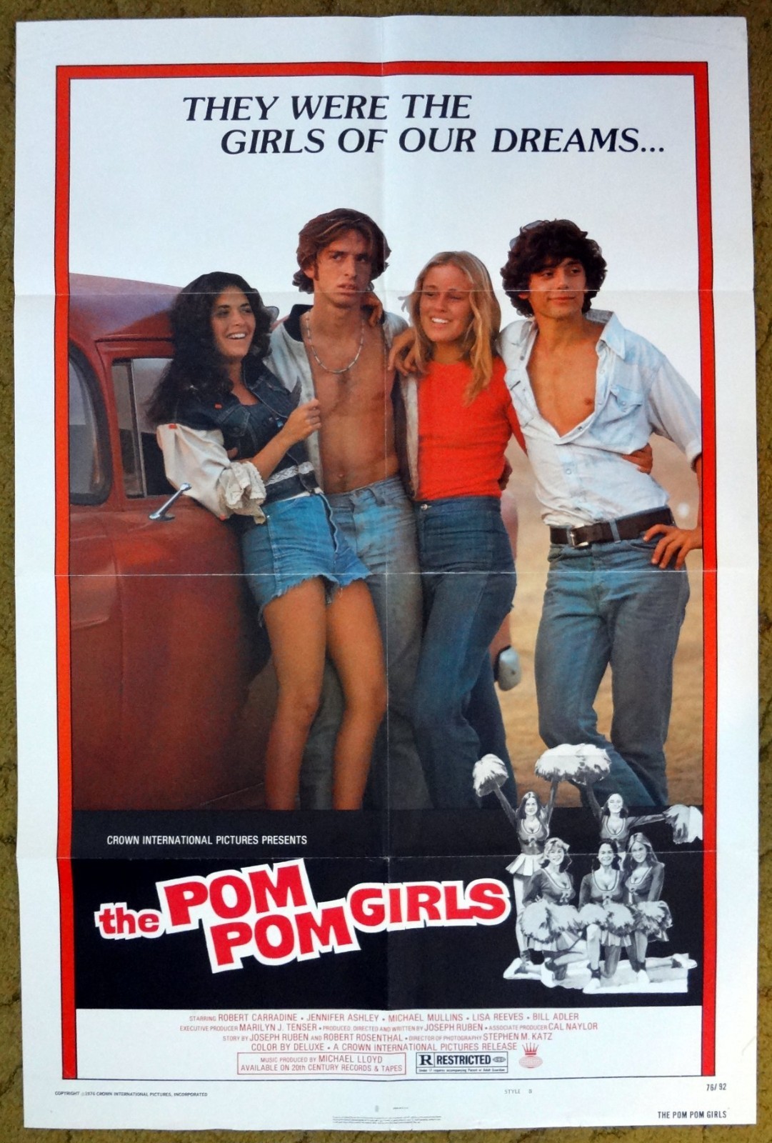 THE POM POM GIRLS 1976 romantic comedy Robert Carradine Jennifer Ashley