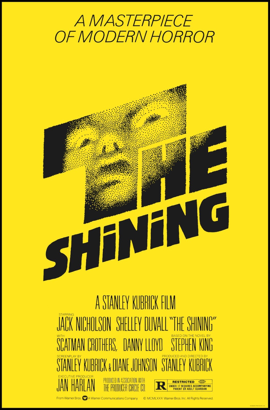 THE SHINING (1980) one sheet 27″x41″ great Kubrick classic horror movie poster!