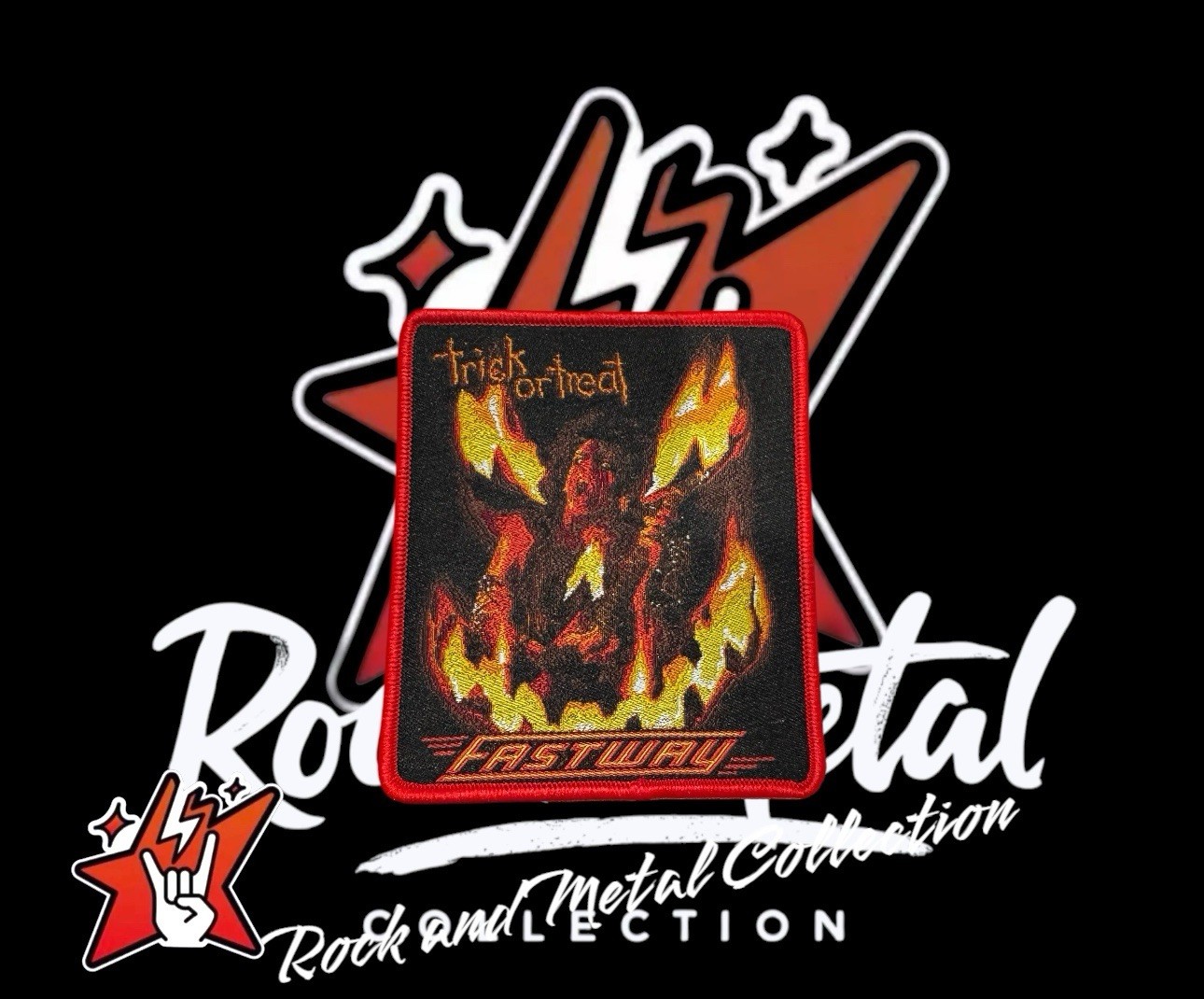 Fastway – Trick or Treat Exclusiv Woven Patch Hard Rock Heavy Metal