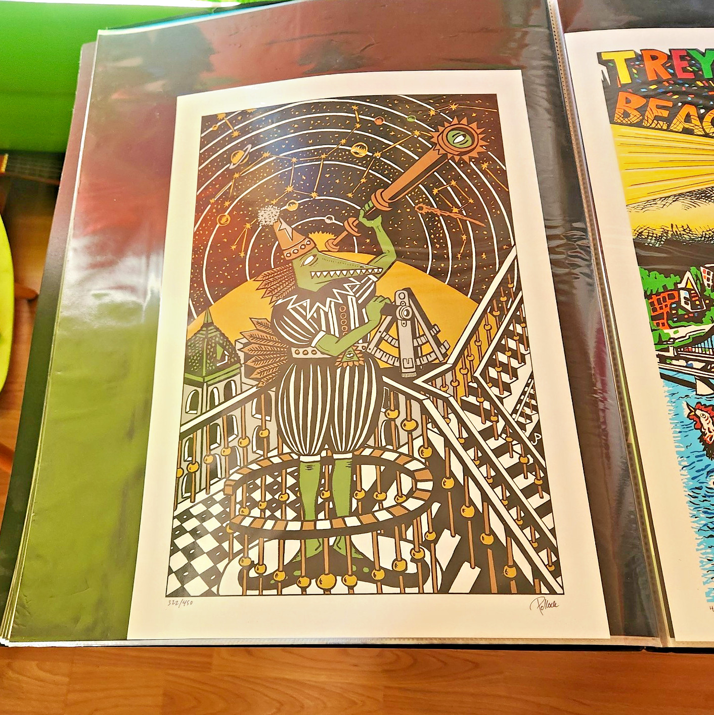 Jim Pollock “Neo” Metallic Edition Art Print Phish Signed Numbered 322/450 Mint