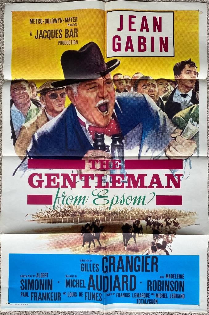 GENTLEMAN FROM EPSOM Jean Gabin M Robinson horse racing org movie poster 3883