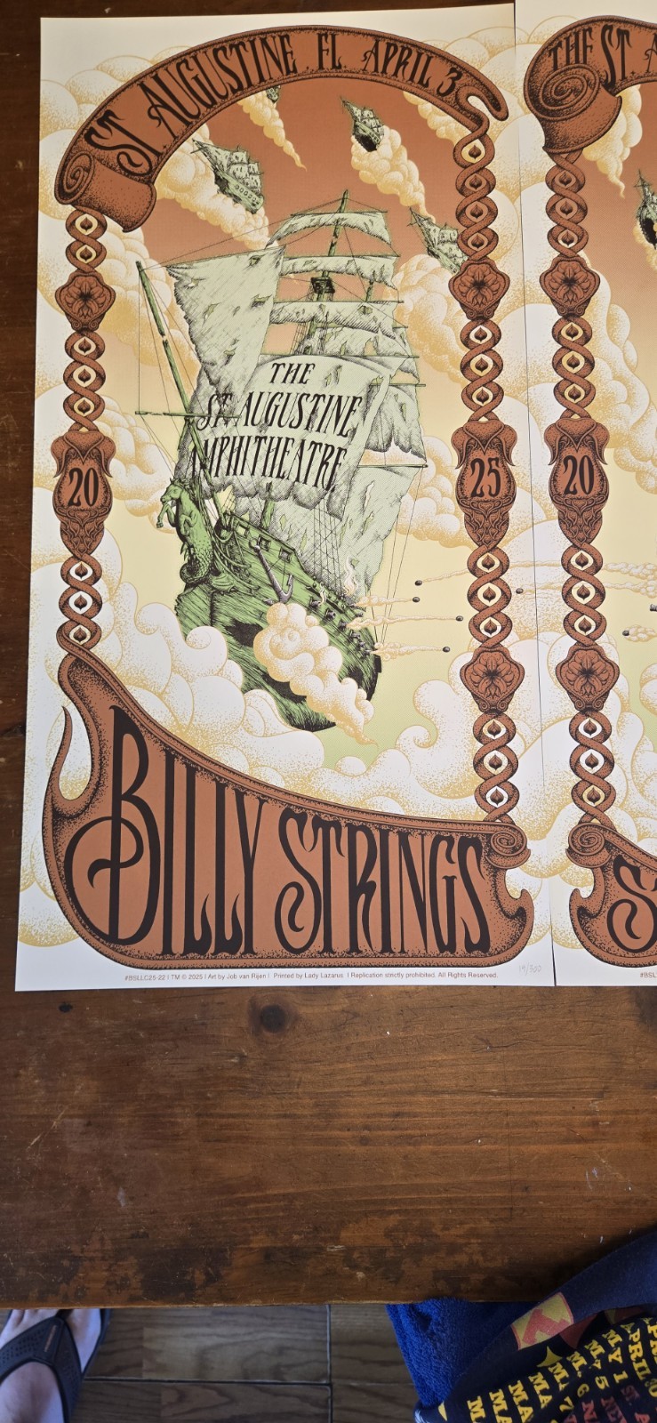 Billy Strings St Augustine Complete 3 Day Poster Set Pirate Ships
