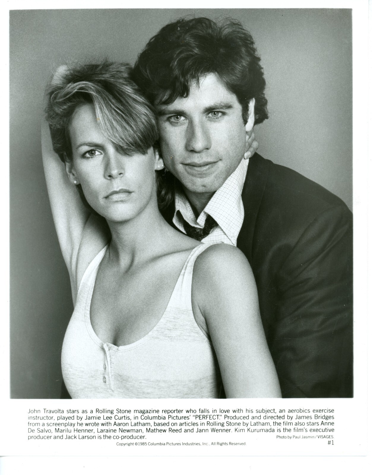 Perfect (1981) 8×10″ black & white movie photo #1
