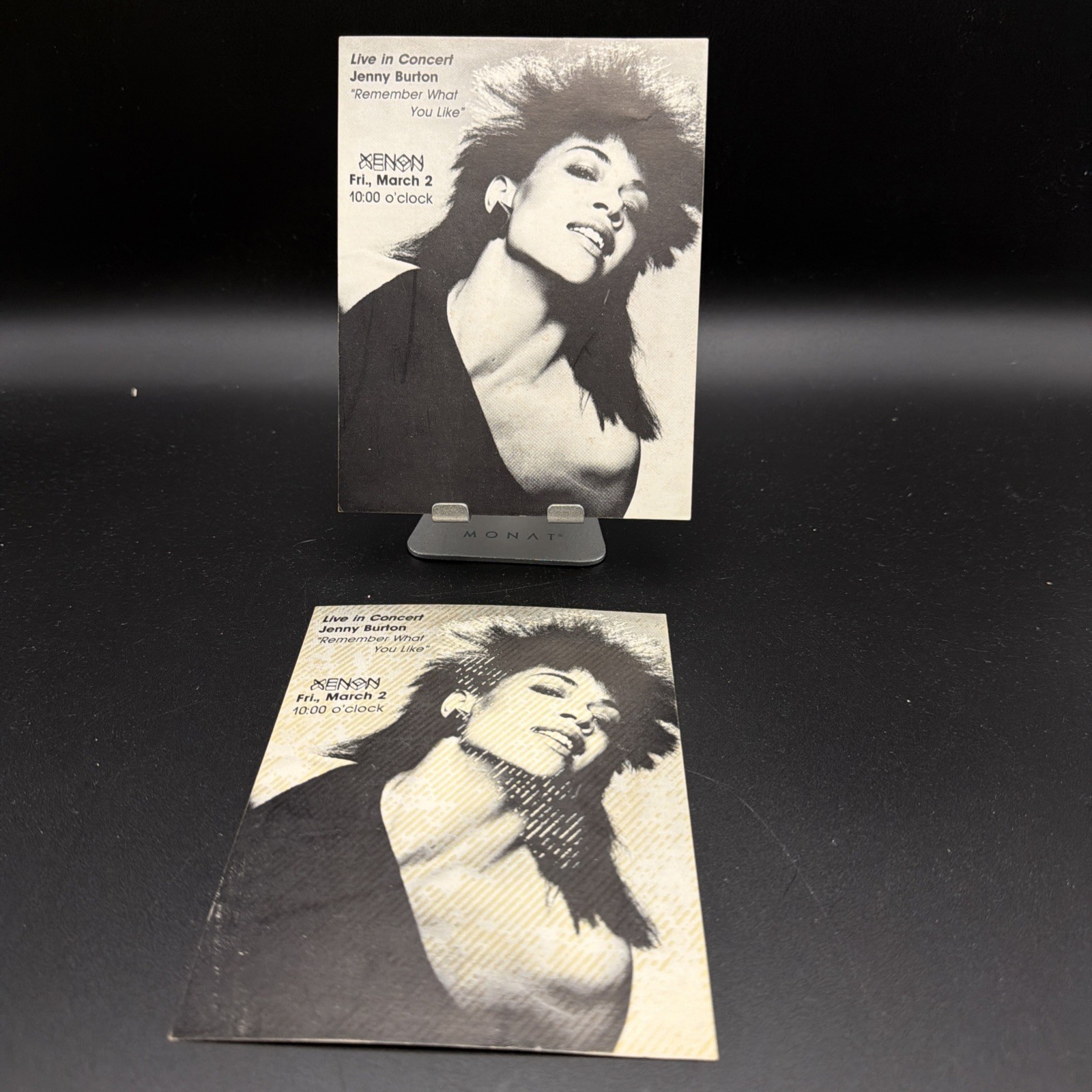 2x Jenny Burton Rare Xenon New York City Nightclub Party Invitation Promotional