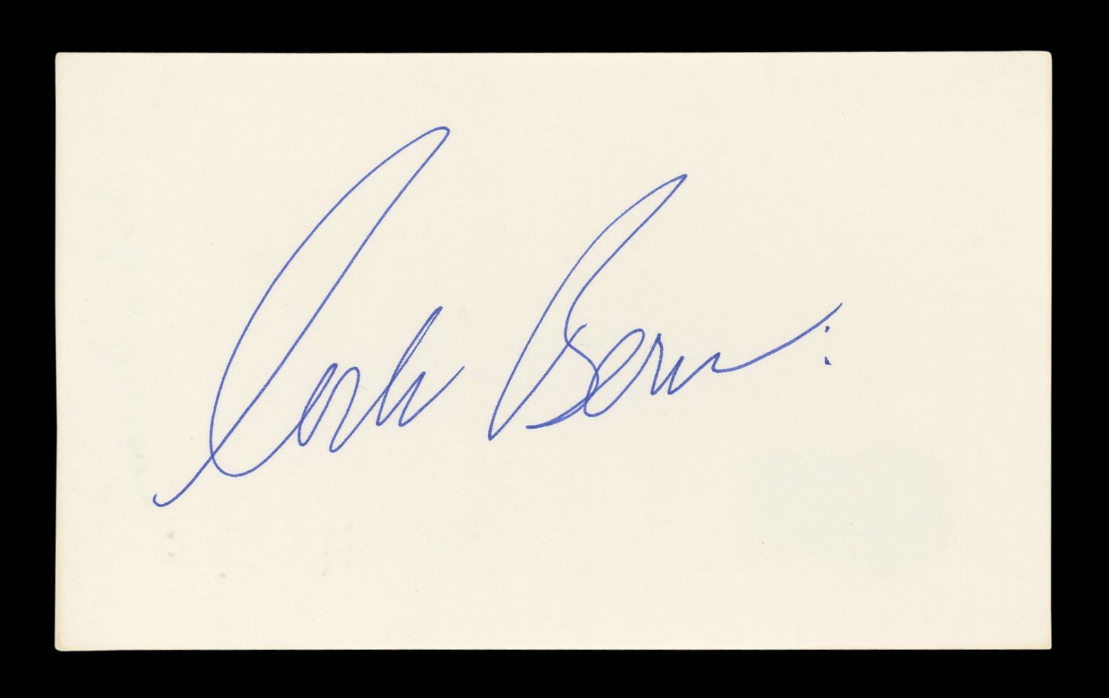 Corbin Bernsen Major League Authentic Signed 3×5 Index Card BAS #BL96491