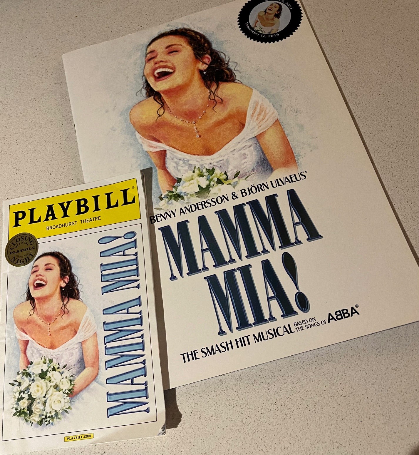 MAMMA MIA! Broadway Closing Night Gift Bundle – Playbill + Oversized Program
