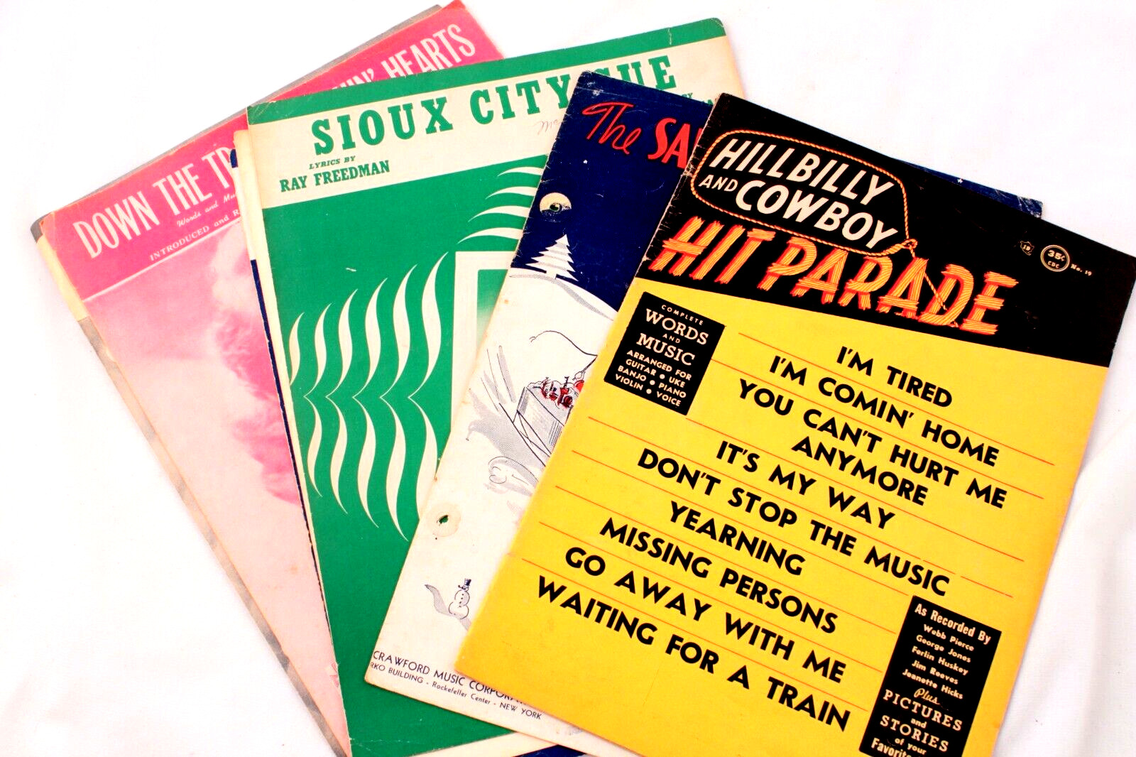 Hillbilly Cowboy Hit Parade + Sinatra Patti Page Hank Thompson Jim Reeves Sheet