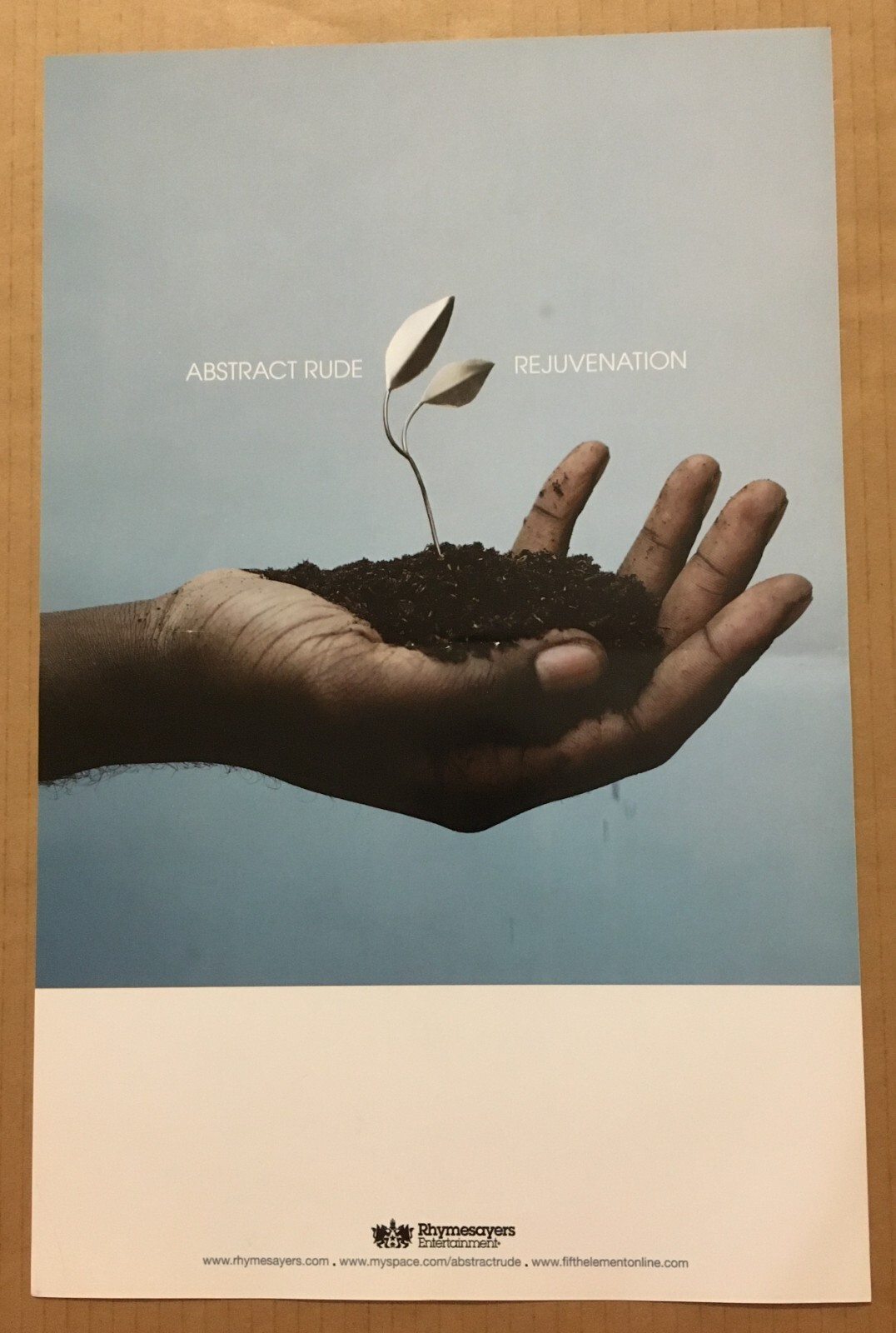 ABSTRACT RUDE Rare 2009 PROMO POSTER for Rejuvenation CD NEVER DISPLAYED 11×17