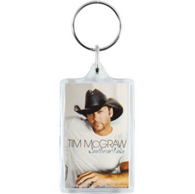 Tim McGraw-Keychain-Photo Logo-Double-Sided-Collector’s-Licensed New