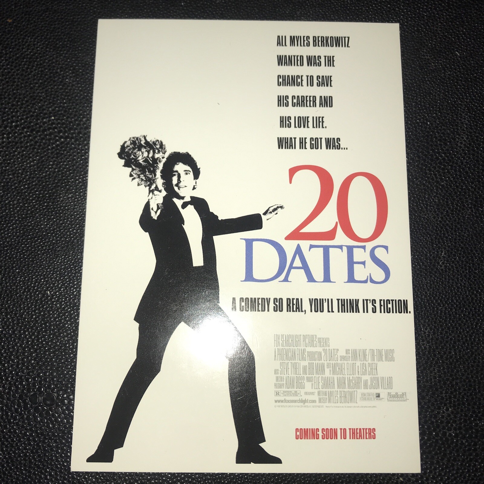 20 Dates Movie Postcard Myles Berkowitz Tia Carrere Max Card AFFORDABLE LAST 1