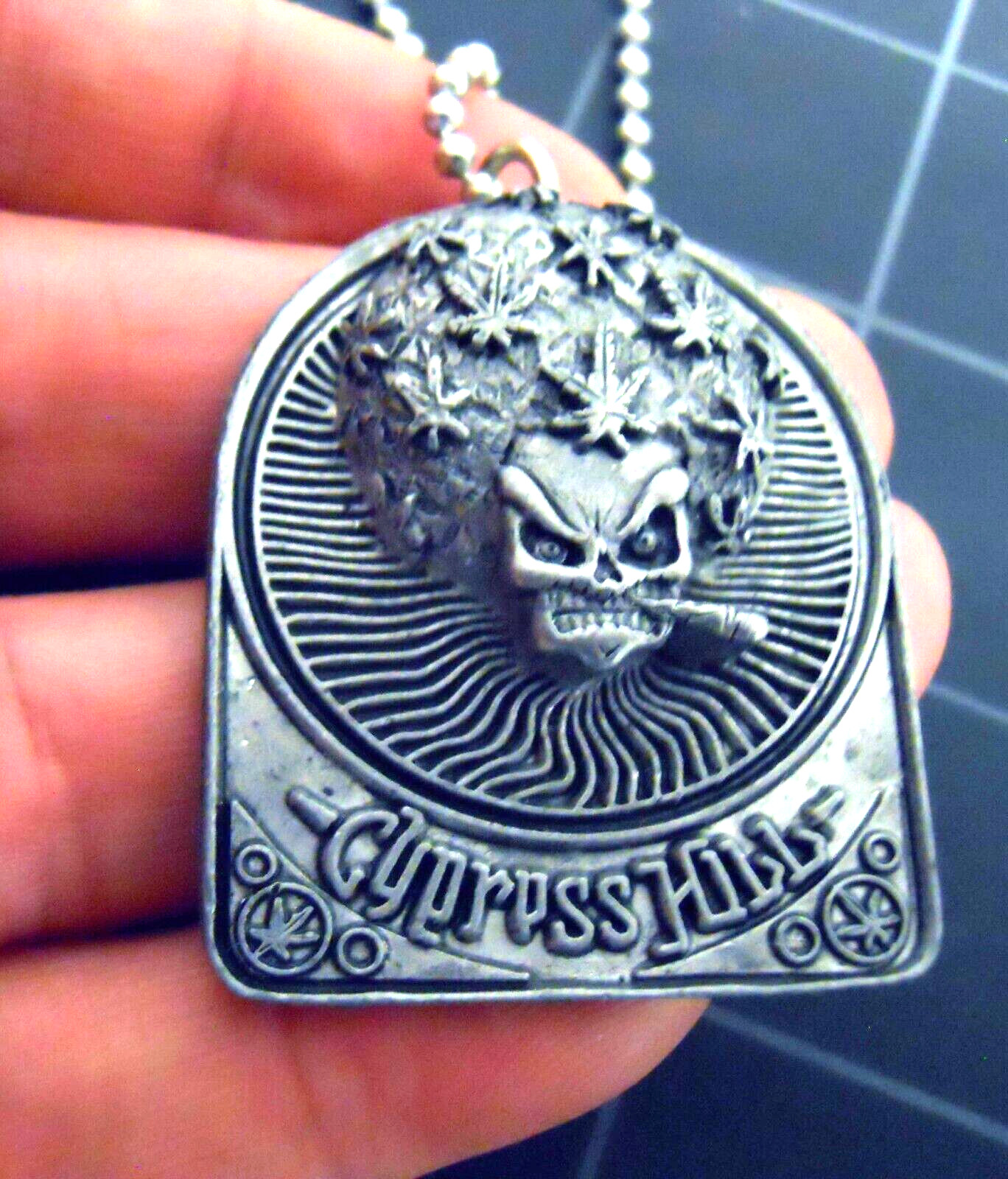 Cypress Hill Necklace Stainless Chain Rare Pot Leaf Joint Pendant Hip Hop NEW