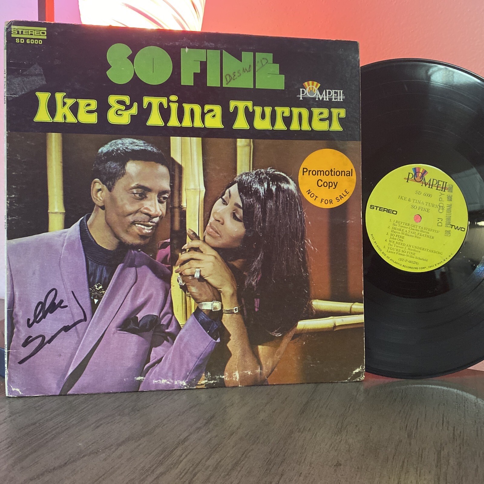 IKE & TINA TURNER SO FINE PROMO LP SIGNED BY IKE TURNER Northern Soul
