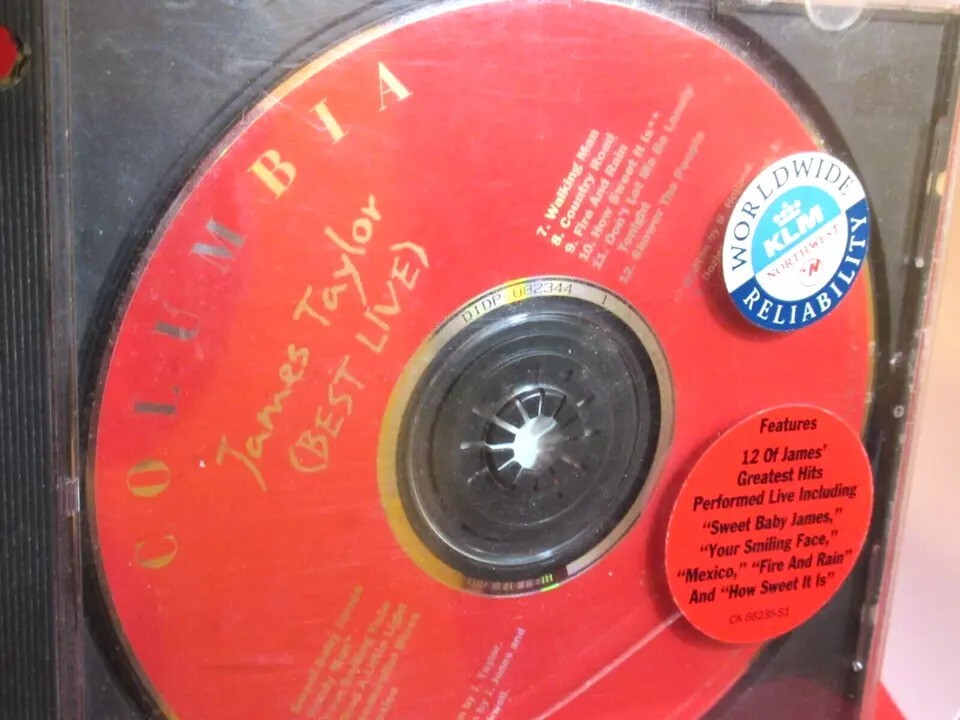 James Taylor JSA Signed Autograph CD Booklet Best Live