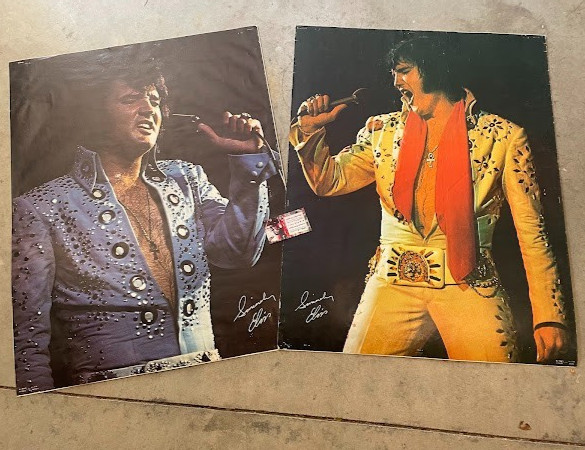 Elvis Presley 1972 1973 2 ALL STAR SHOWS USA Original Posters Sold At Shows Tour