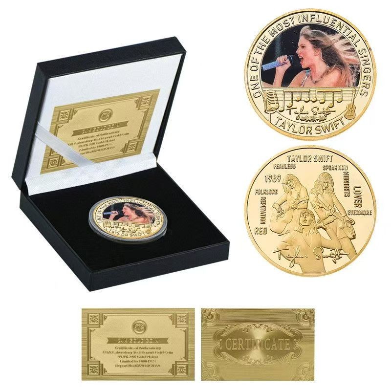 Taylor Swift Commemorative Coins, Metal Commemorative MEDALS, Souvenirs, And Gif