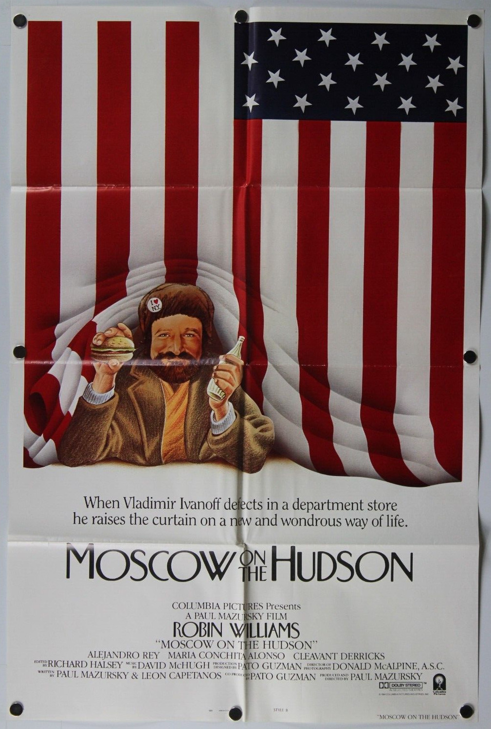 Moscow on the Hudson 1984 Original Movie Poster 27″ x 41″