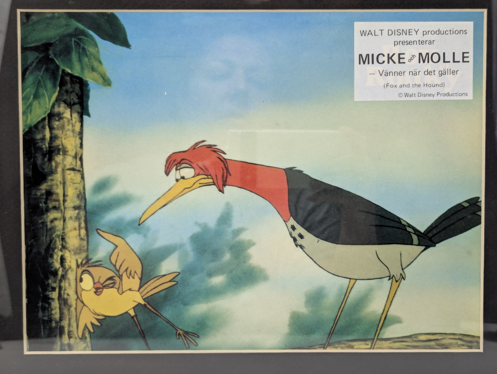 Disney Fox and the Hound “Micke och Molle” Rox et Rouky Framed Print 14×12