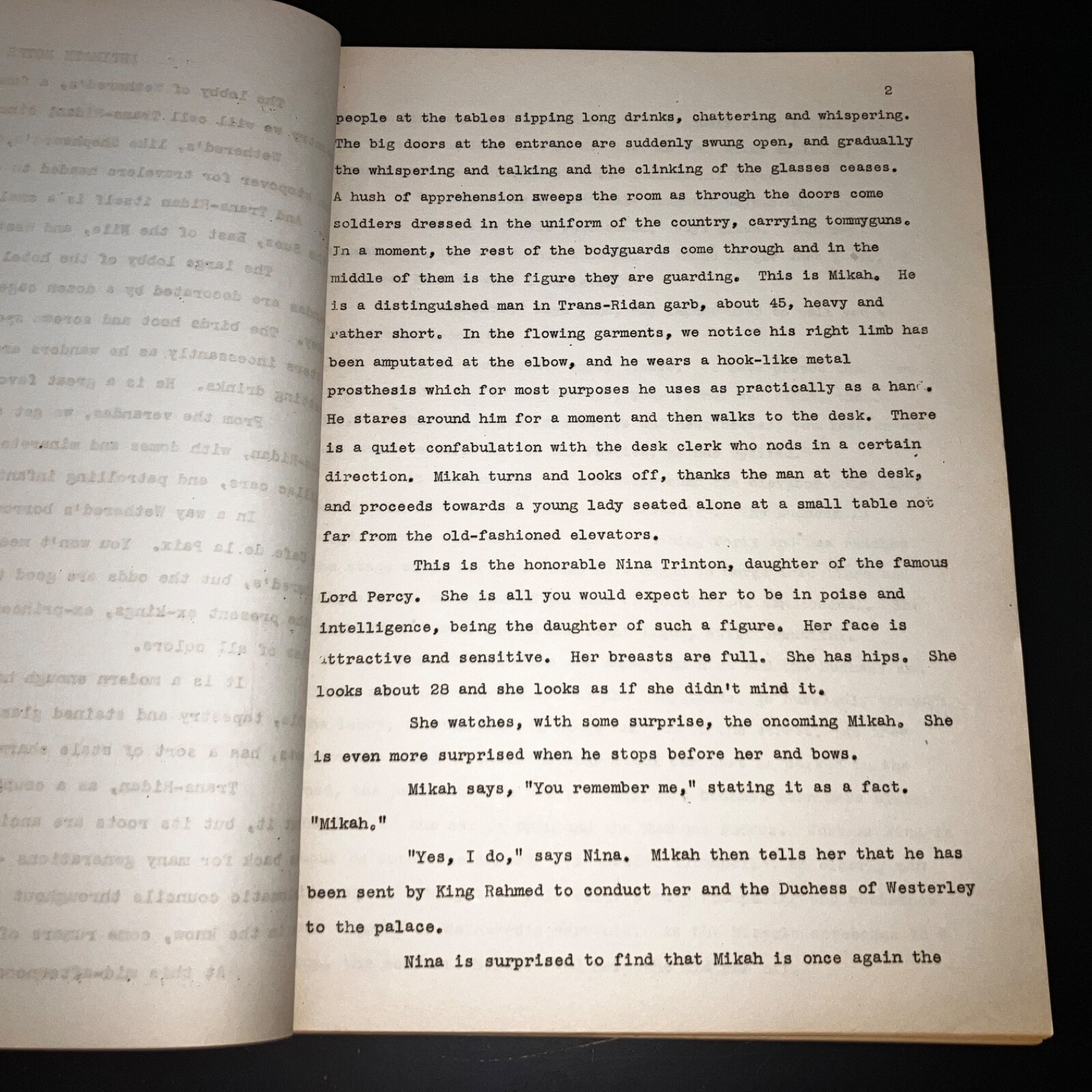 INTIMATE NOTES (1946) Daniel Taradash Story Treatment Selznick Personal COA