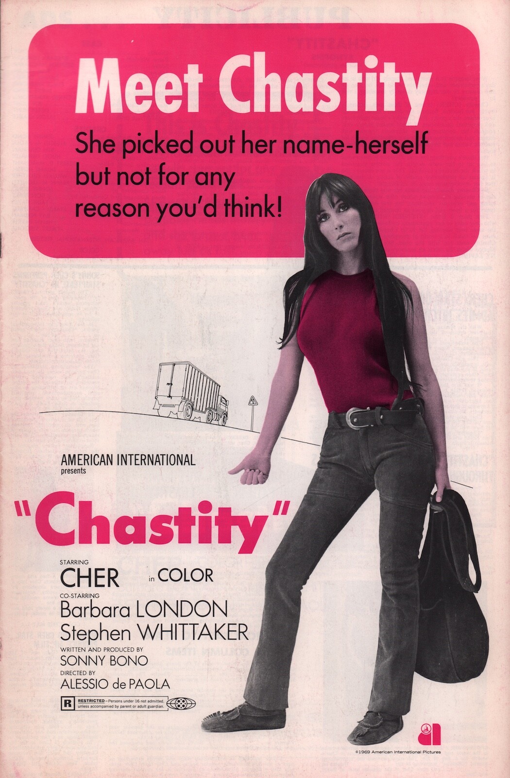 CHER / SONNY BONO 1969 ORIGINAL CHASITY MOVIE / AD / PUBLICITY / PRESS BOOKLET