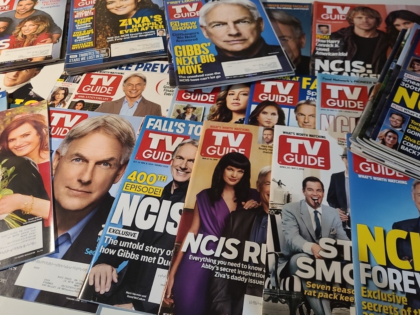 Lot of 40 TV GUIDE Magazines w/ NCIS Covers (2000s – 2020s)