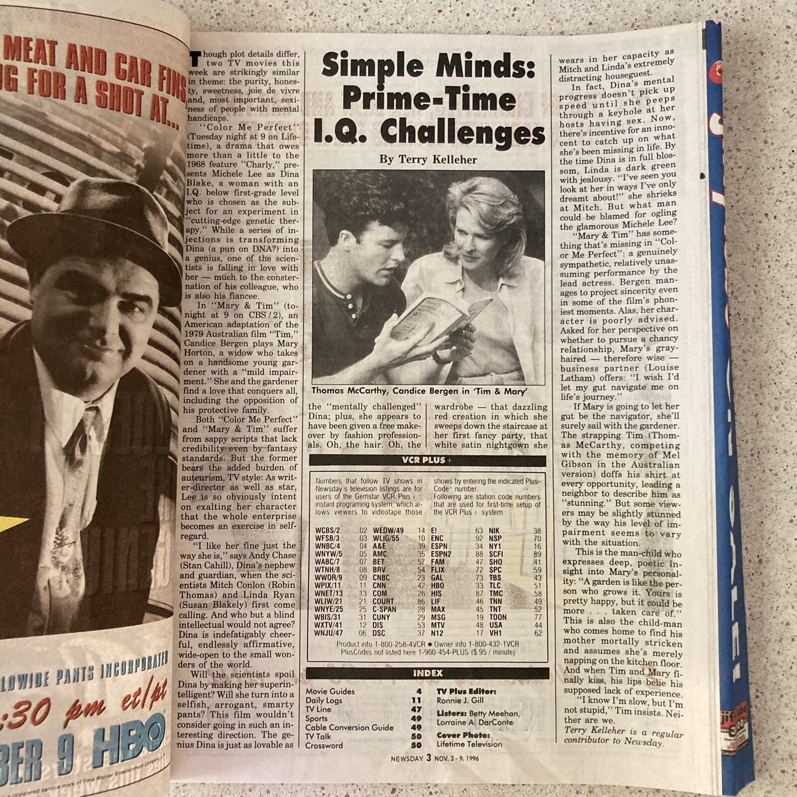 Michele Lee Signed Newsday Local TV Guide November 3 1996 Regional LI NY Edition
