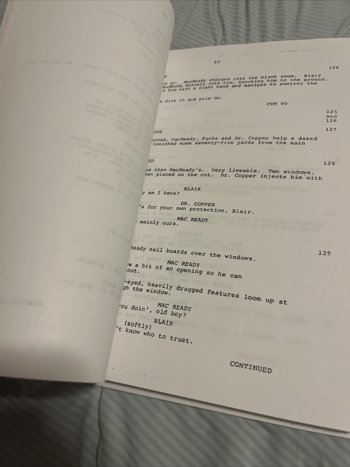 The Thing Signed Screenplay W/ Binder (reprint)