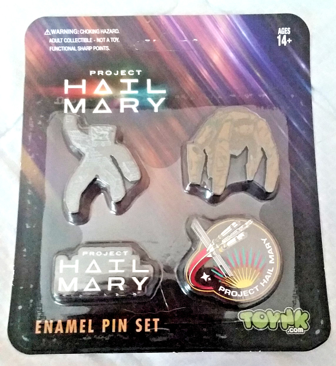 Toynk PROJECT HAIL MARY Enamel Pin Set Of 4 New & Sealed