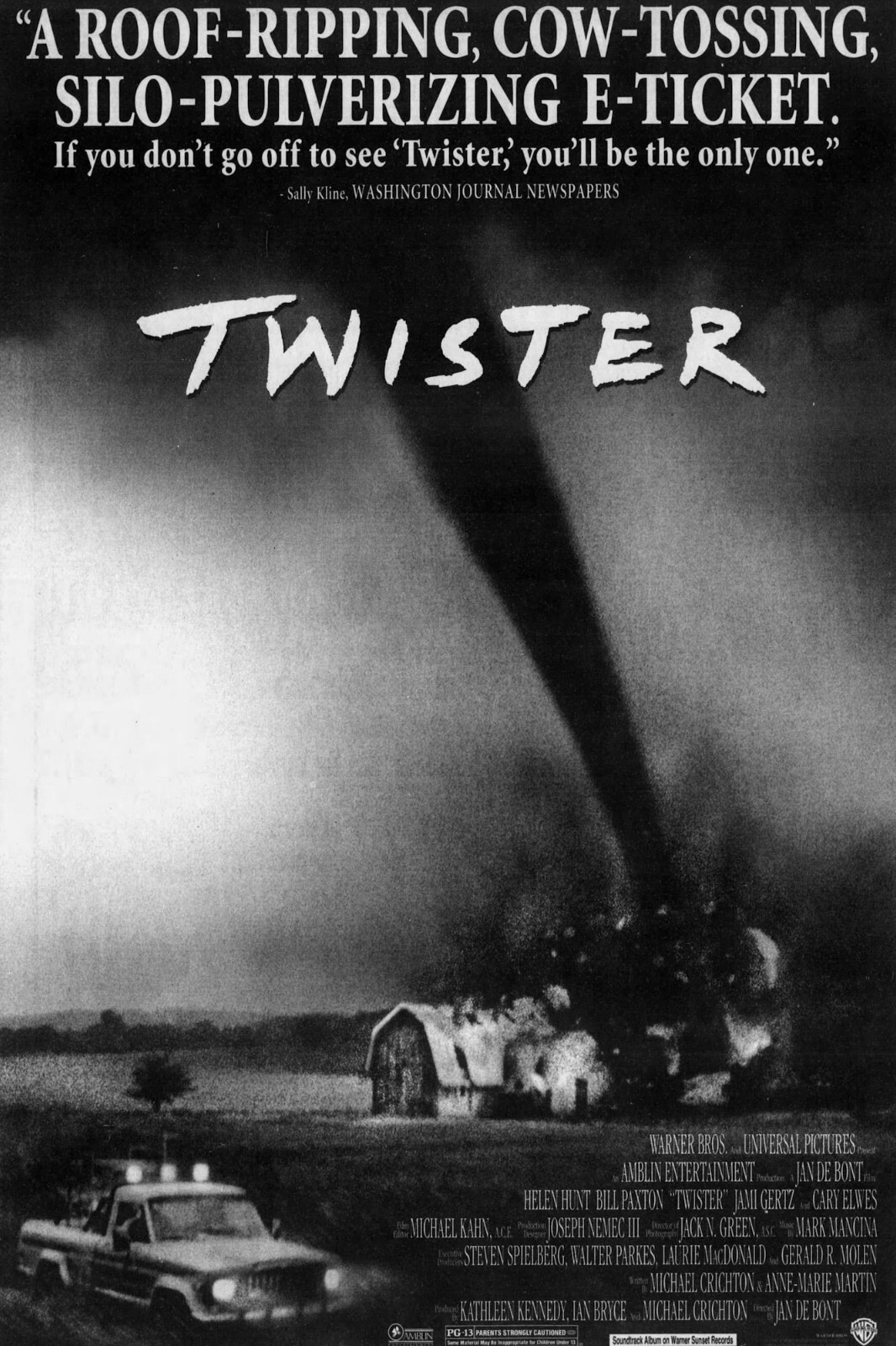 1996 Twister Movie Poster 11X17 Bill Paxton Helen Hunt Cary Elwes 🌪🍿